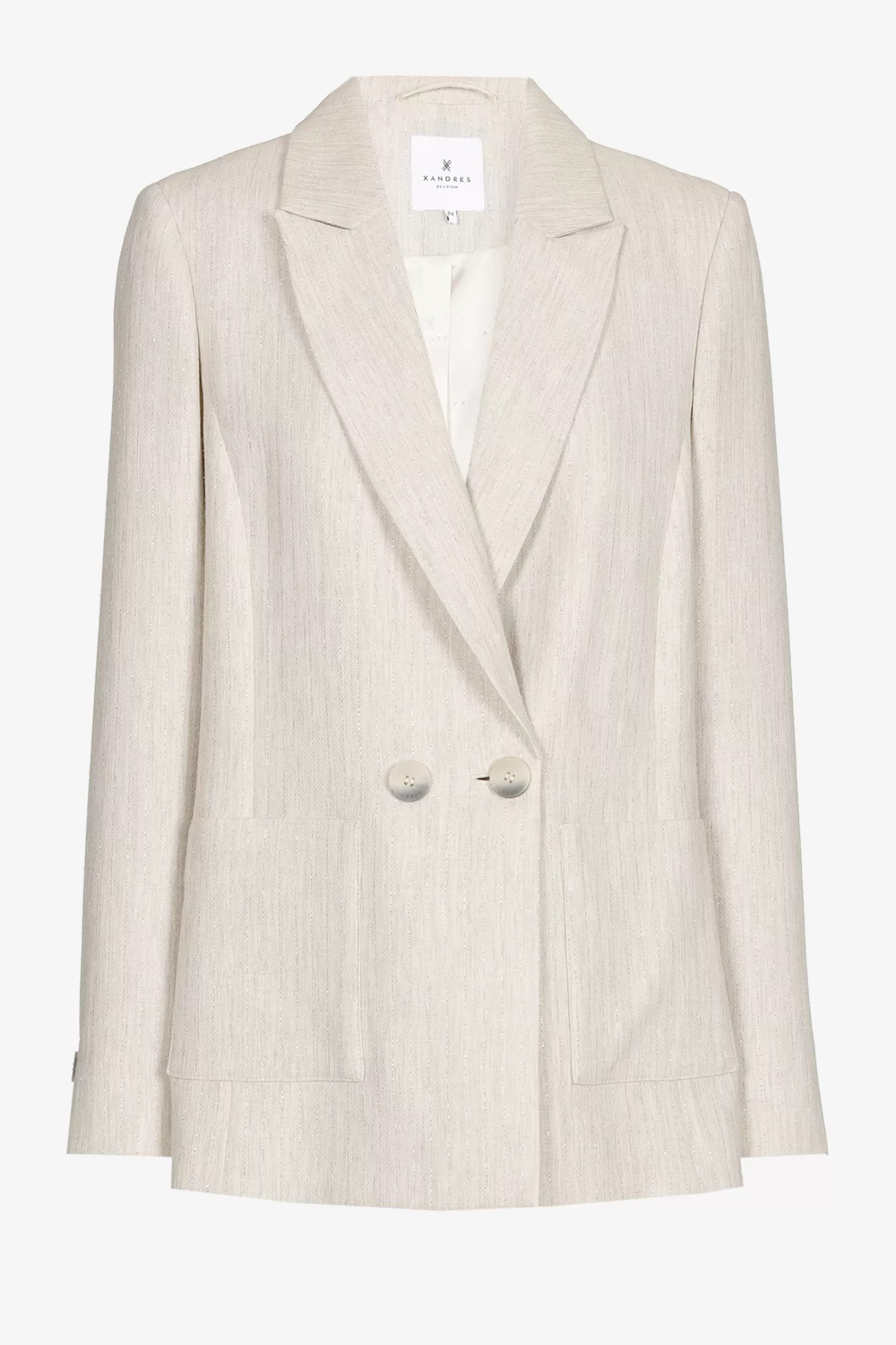 Xandres Blazer mit Lurex-Nadelstreifen TAUPE Cheap