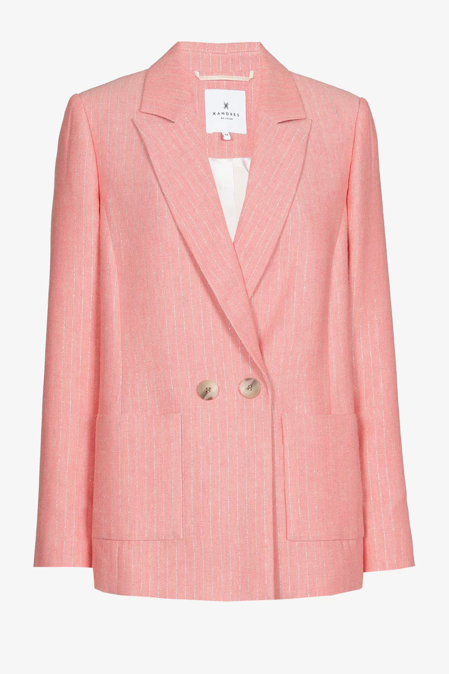 Xandres Blazer mit Lurex-Nadelstreifen BUBBLEGUM Clearance