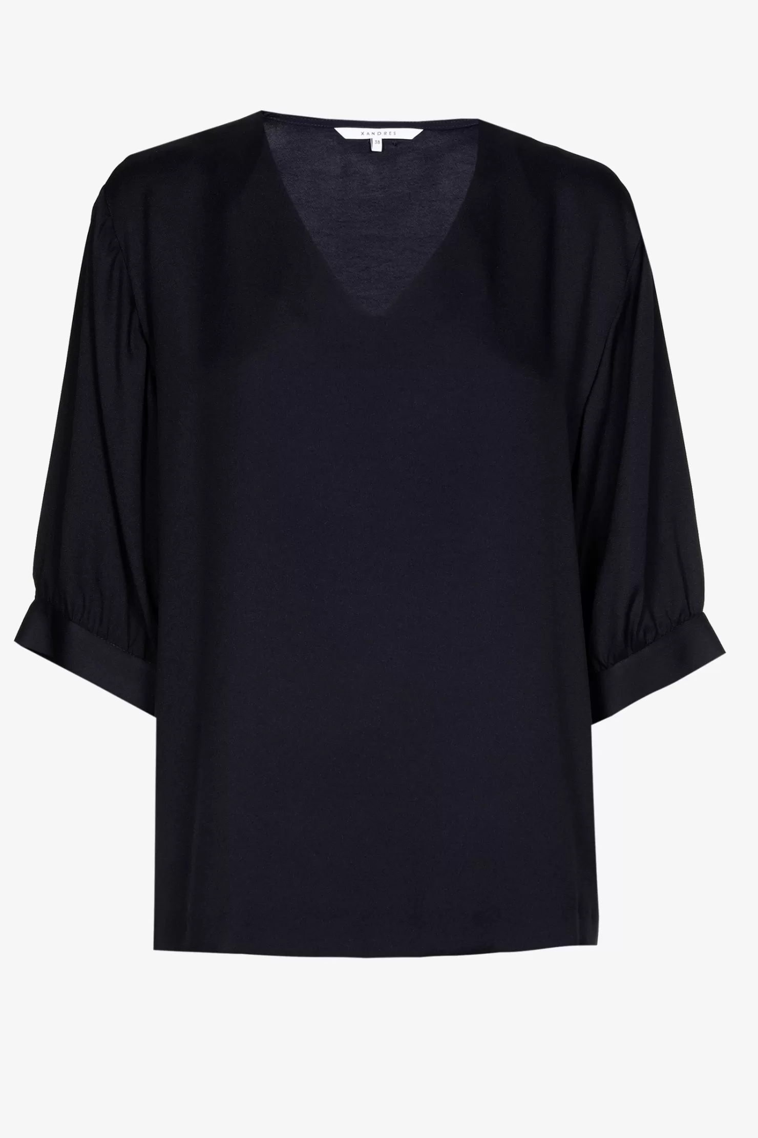 Xandres Bluse mit gerafften Ärmeln NAVY Online