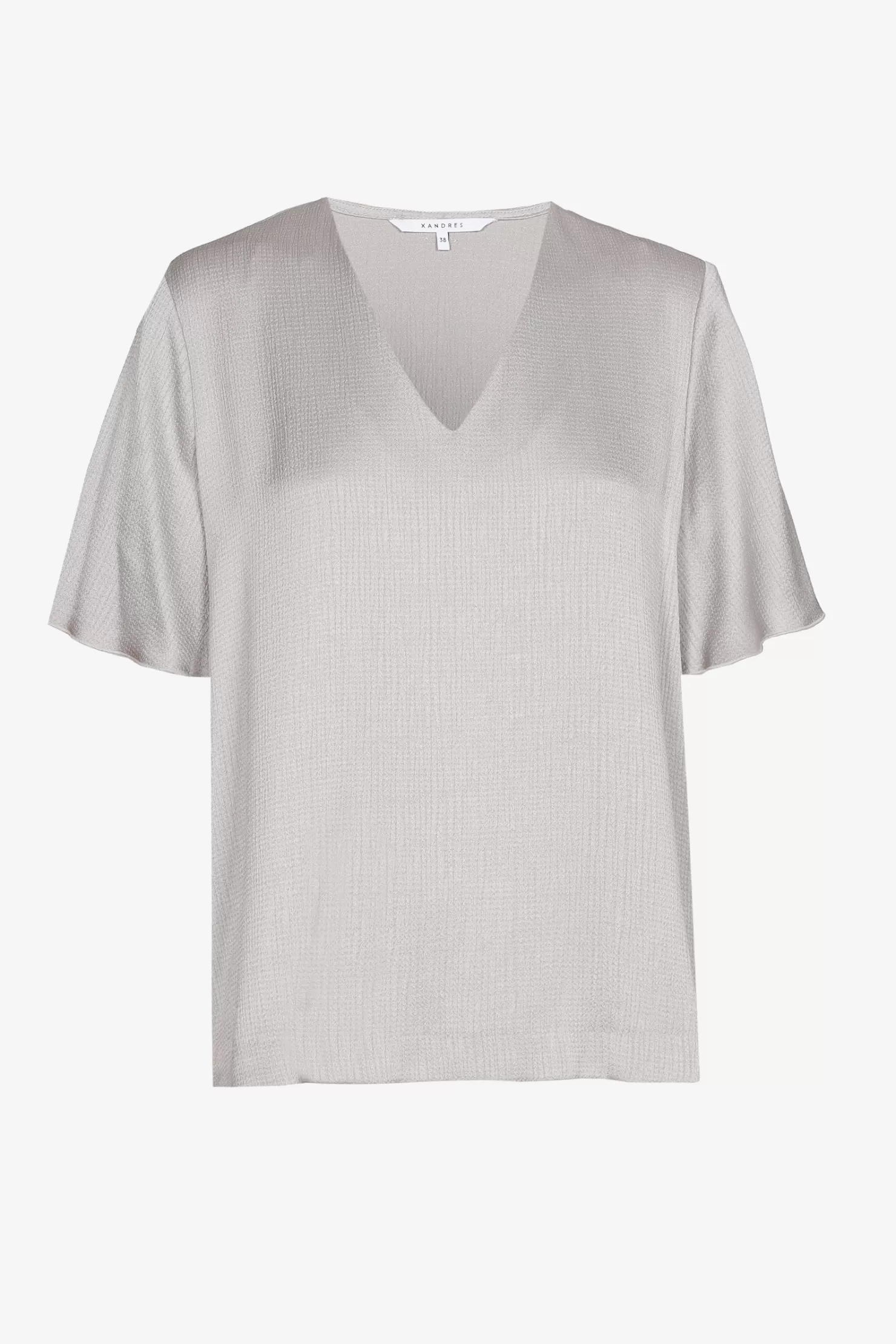 Xandres Bluse mit kurzen Ärmeln CLOUDYGREY Cheap