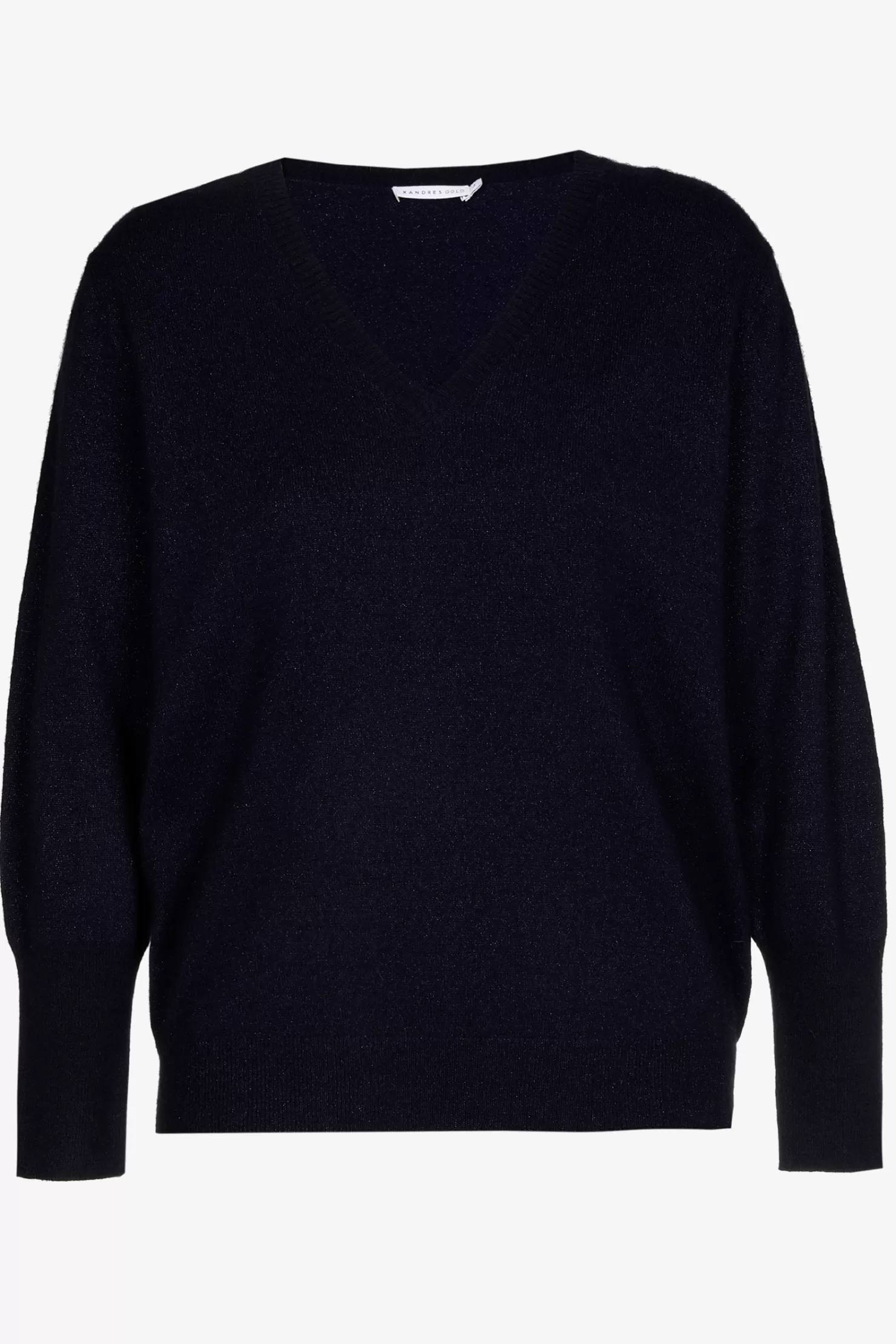 Xandres Feinstrickpullover mit Lurex NAVY Best Sale