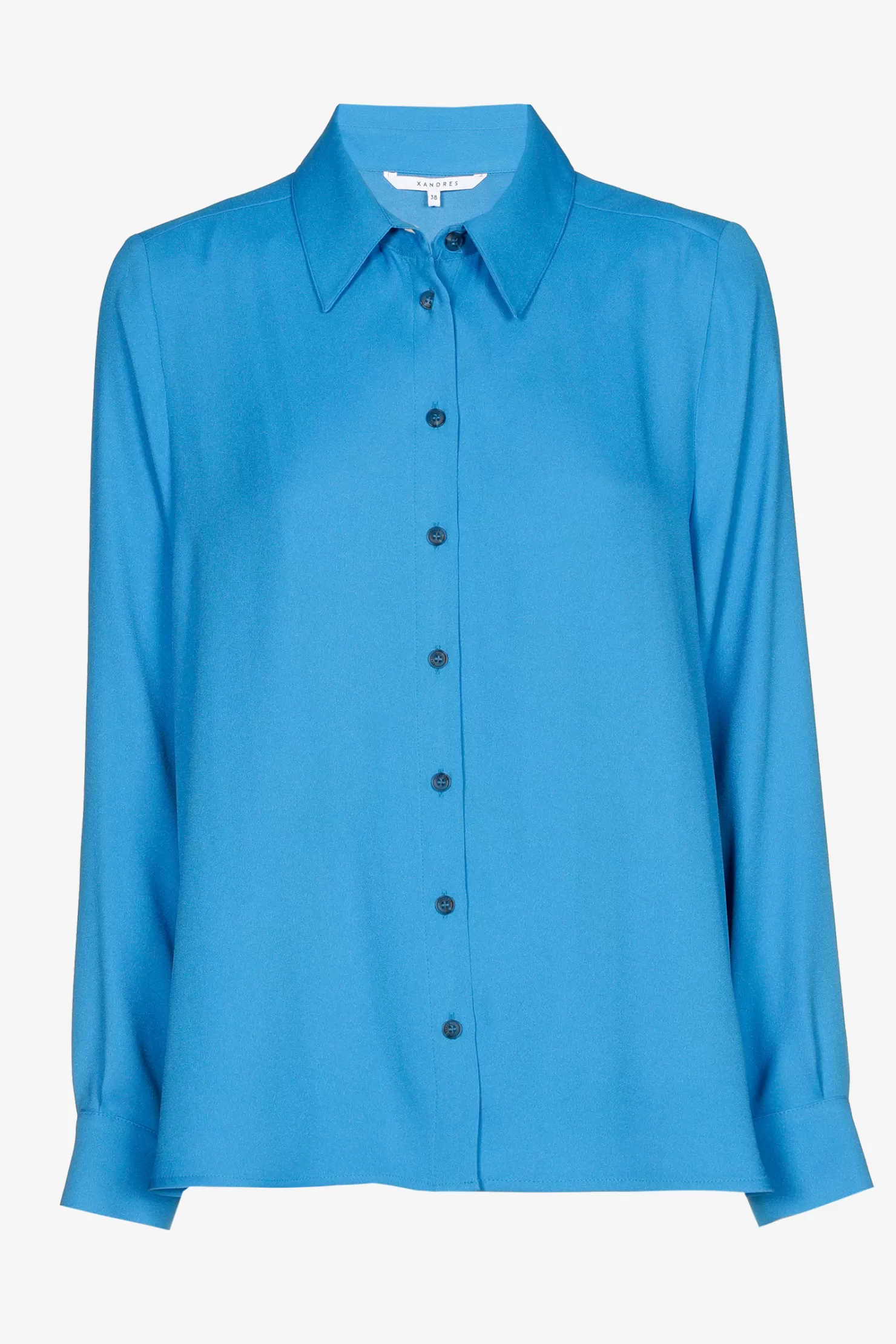 Xandres Formelle Bluse mit Hemdkragen AZUREBLUE Flash Sale