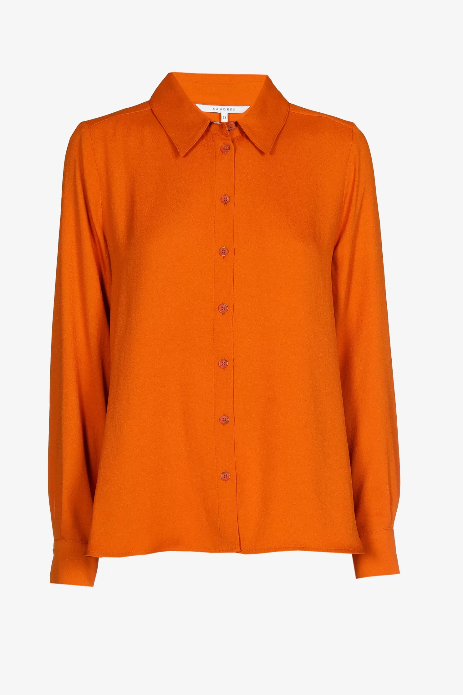 Xandres Formelle Bluse mit Hemdkragen SPICYORANGE Clearance