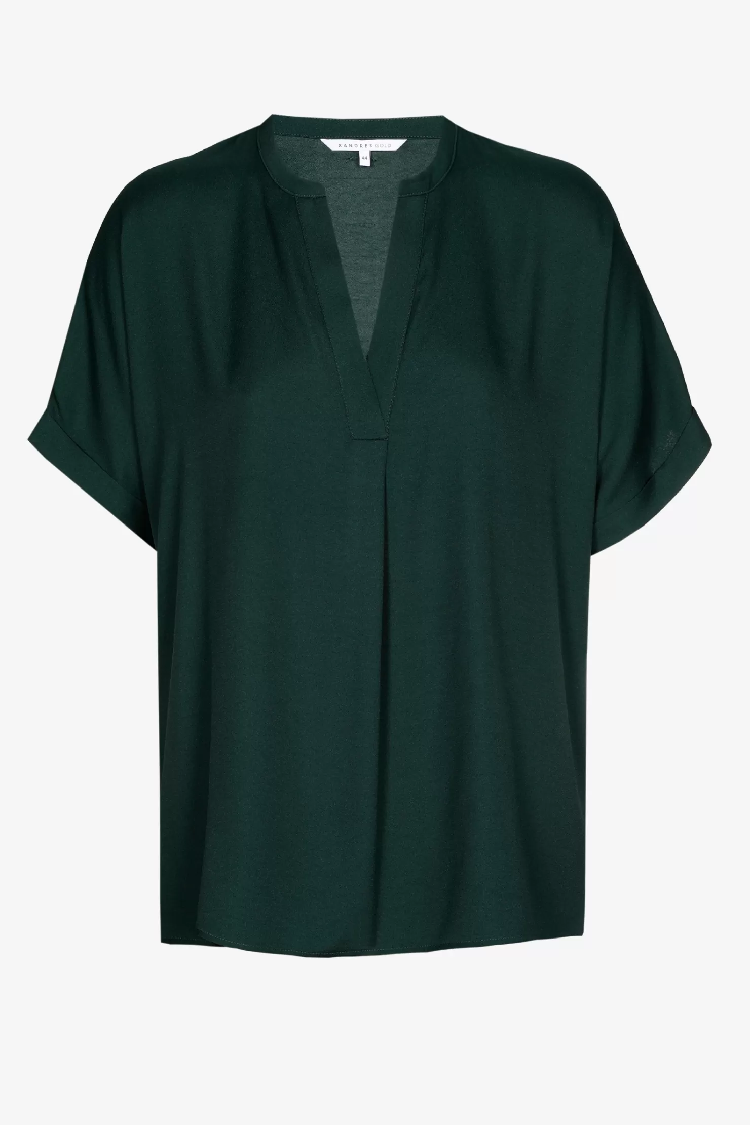 Xandres Glänzende Bluse BOTTLEGREEN Online