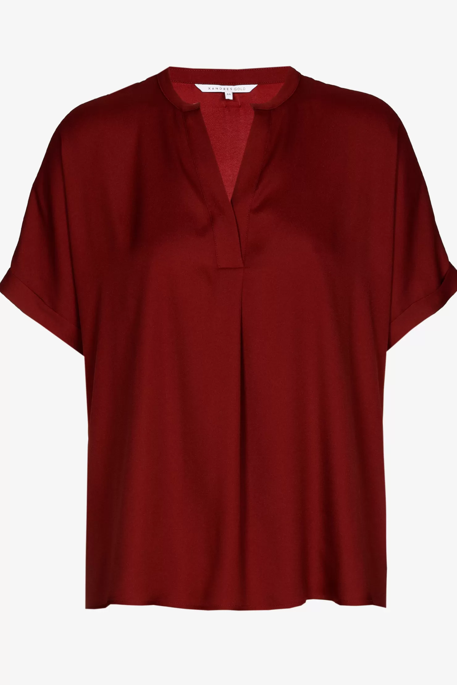 Xandres Glänzende Bluse RUBYWINE Clearance