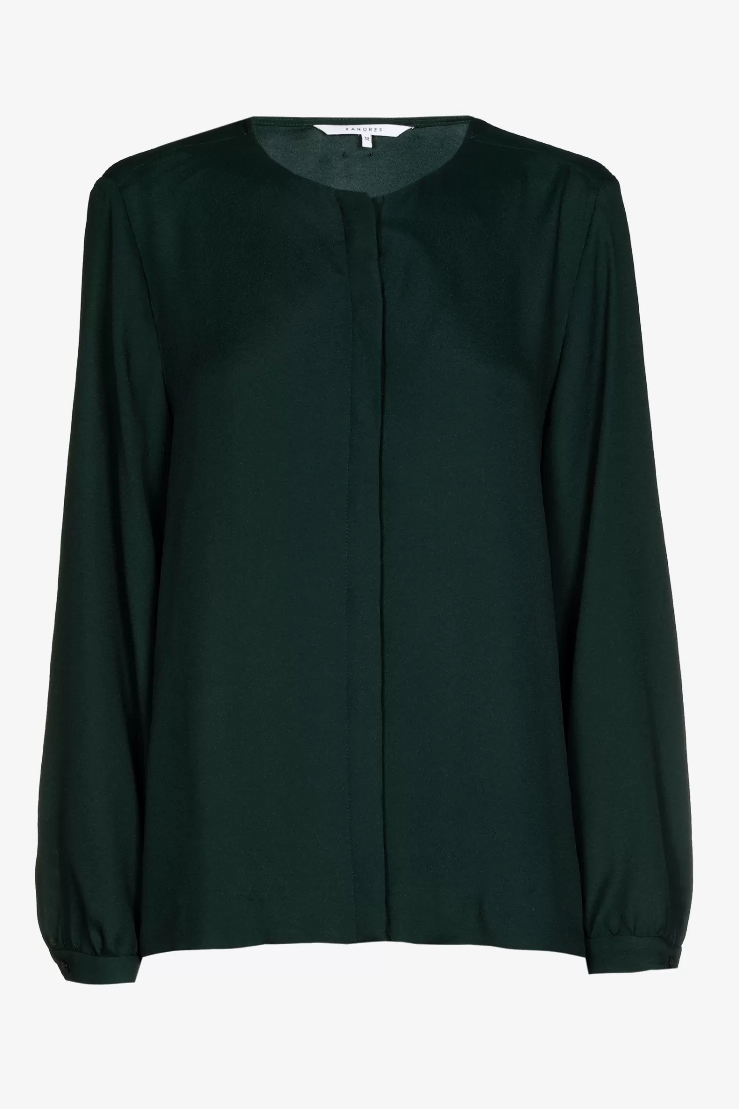 Xandres Glänzende Bluse BOTTLEGREEN New