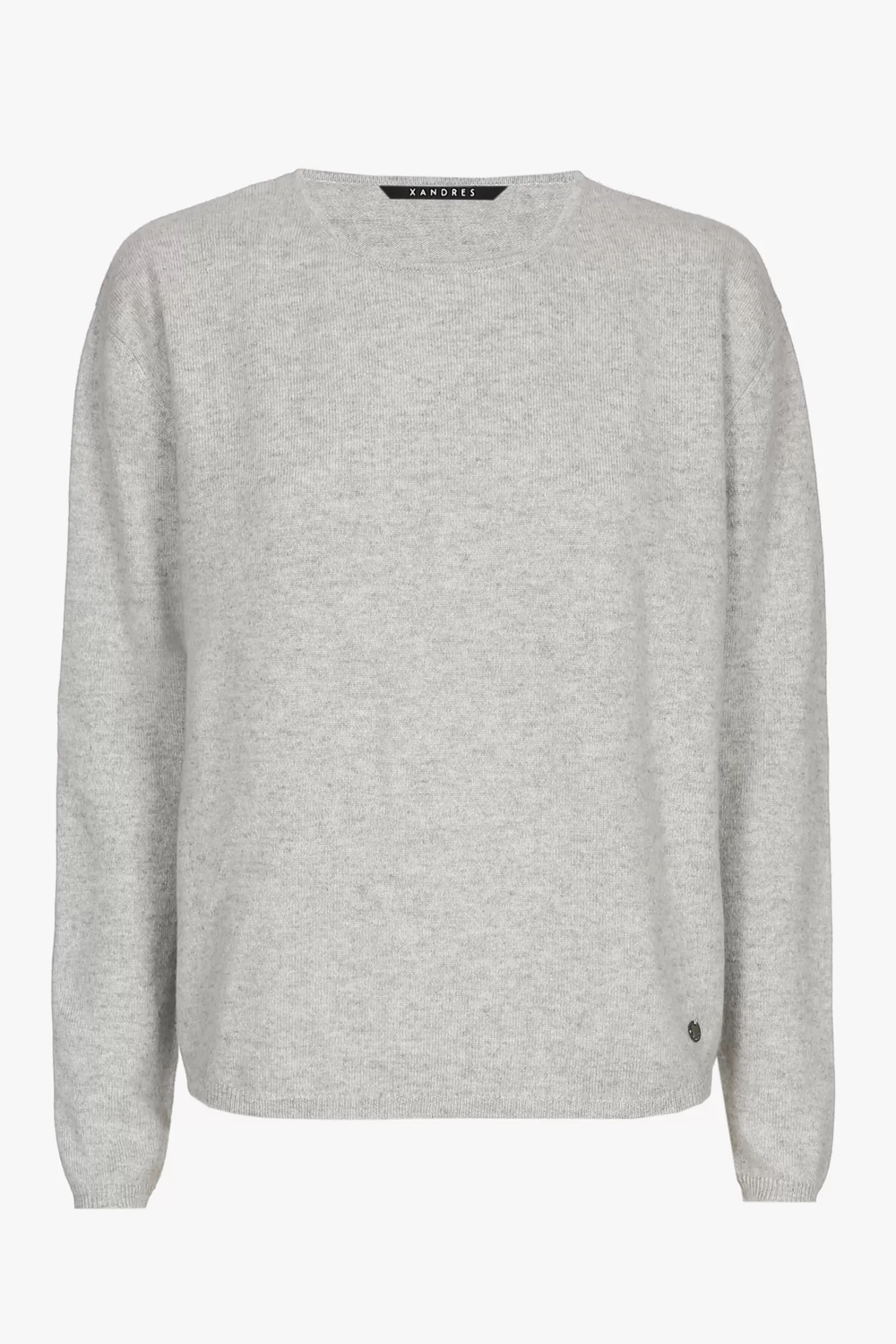 Xandres Grauer Cashmere Pullover mit Rundhalsausschnitt QUARTZ Sale