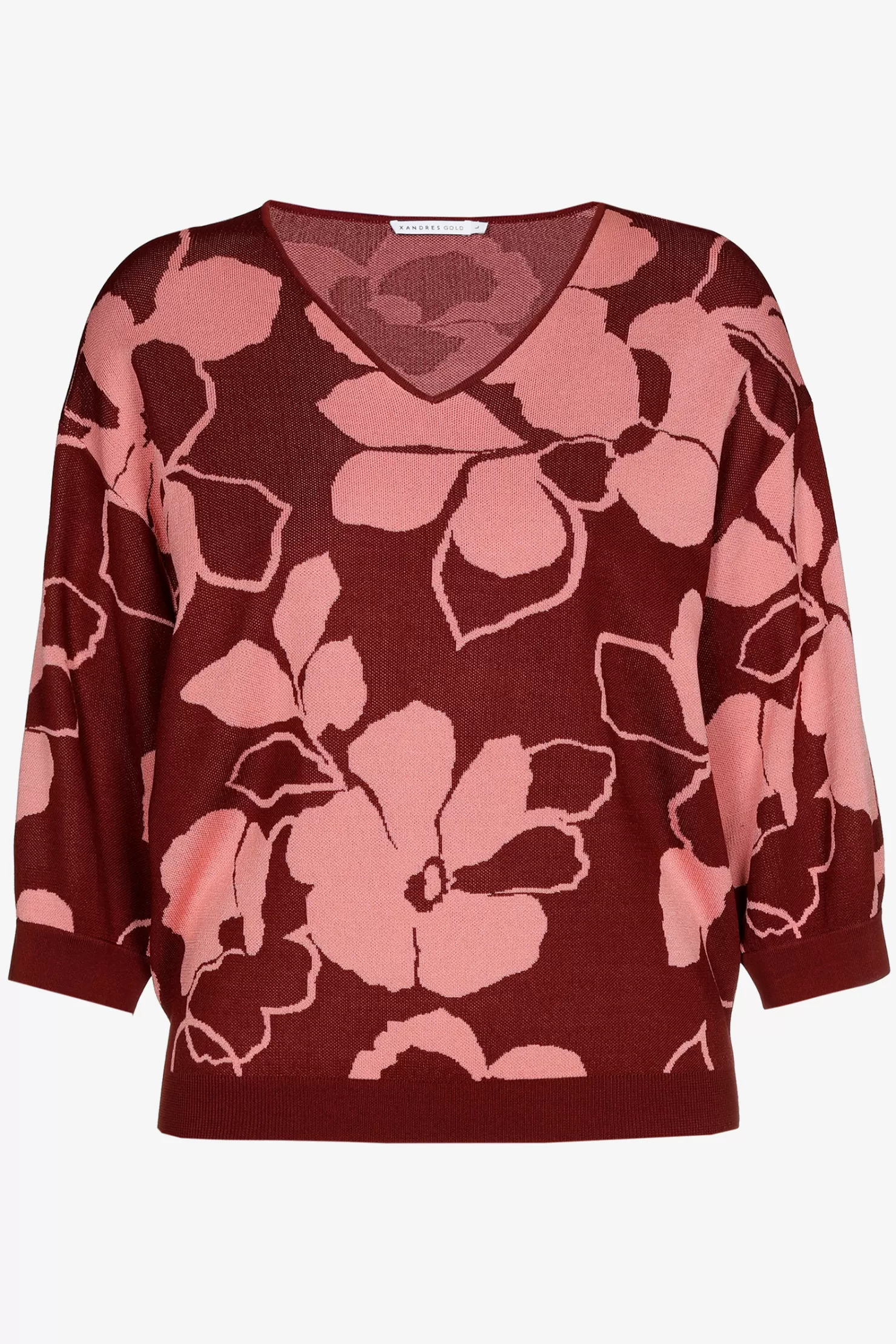 Xandres Großzügig geschnittener Pullover mit Blumenmuster WARMPINK Hot