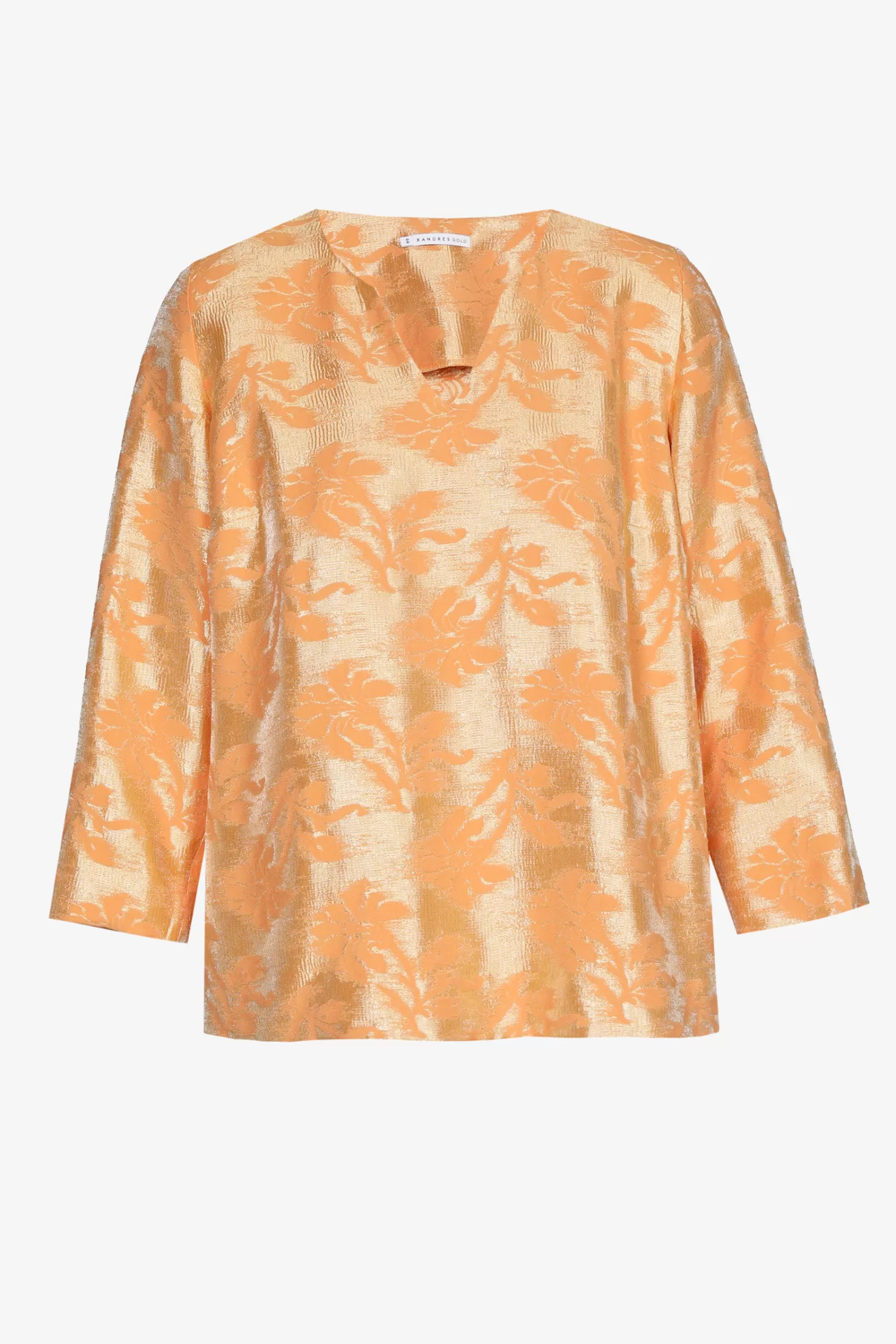 Xandres Jacquardbluse mit Blumenmuster SPICYORANGE New