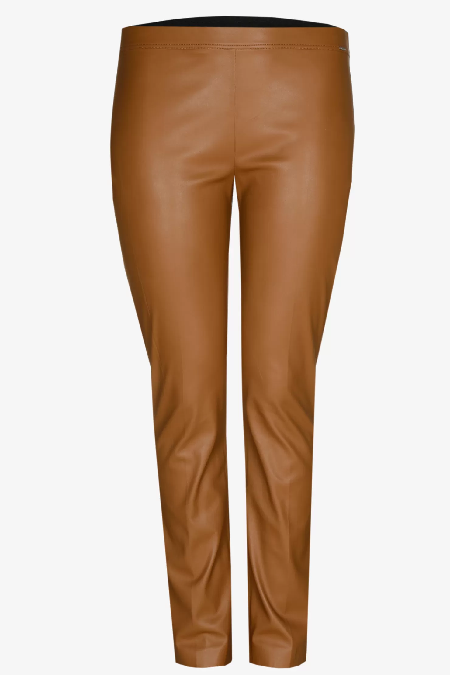 Xandres Kunstlederhose mit Gummibund COGNAC New