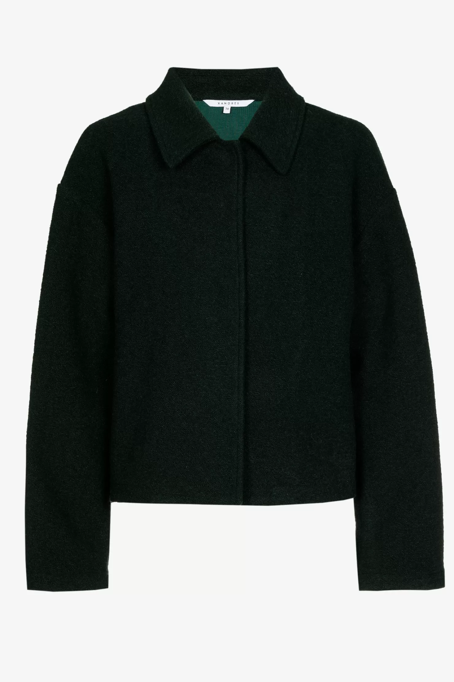 Xandres Kurze Jacke mit Kragen BOTTLEGREEN Best