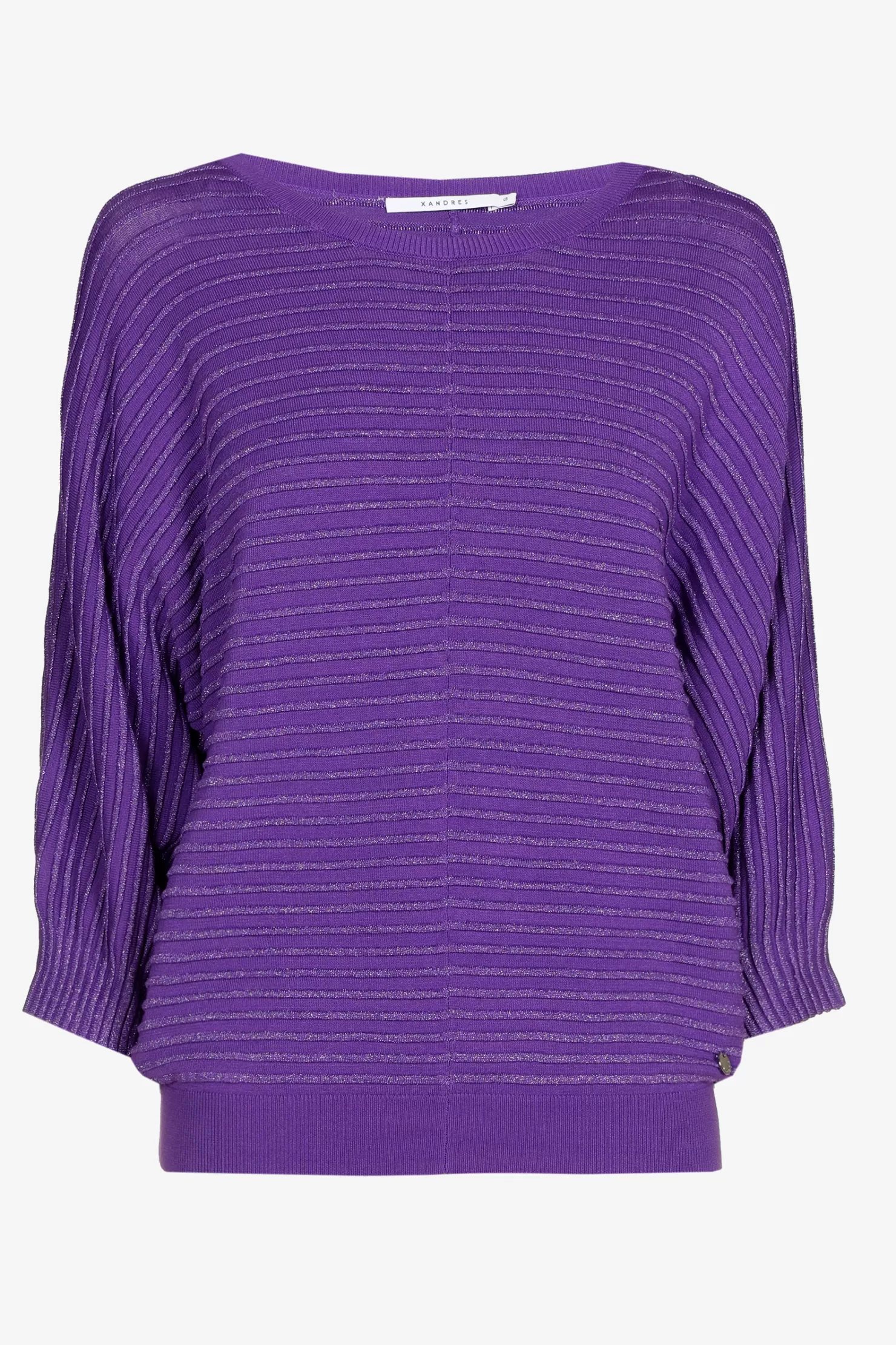 Xandres Pullover mit Lurex und Fantasiemuster VIBRANTVIOLET Outlet