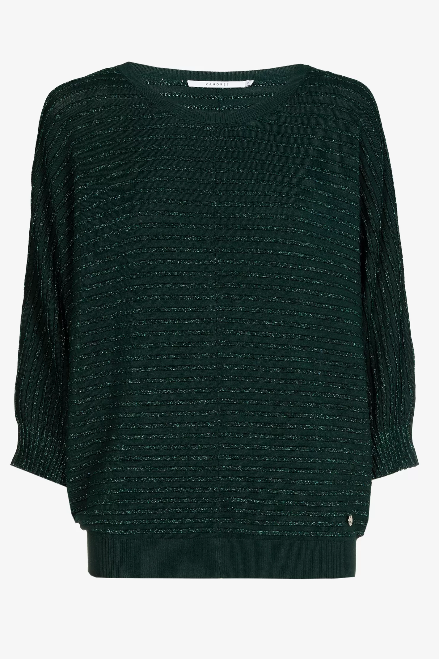 Xandres Pullover mit Lurex und Fantasiemuster BOTTLEGREEN Clearance