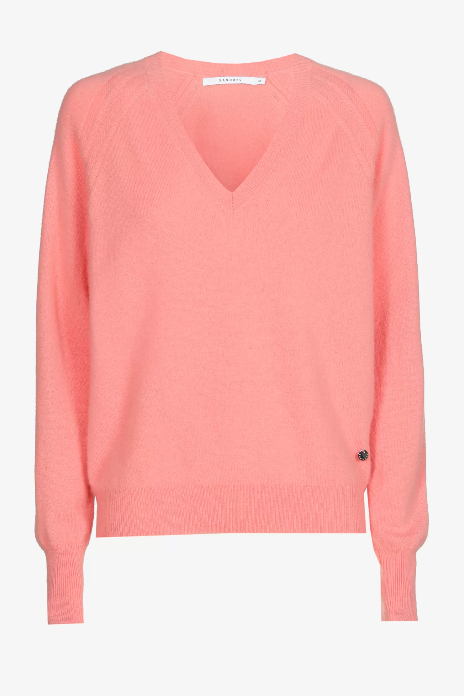 Xandres Pullover mit V-Ausschnitt aus Kaschmir BUBBLEGUM Clearance