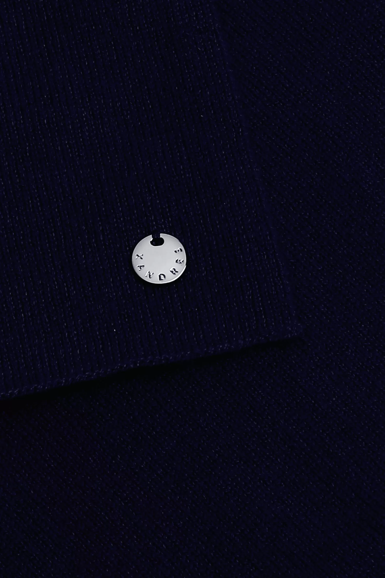 Xandres Schal aus Kaschmirwolle NAVY Sale