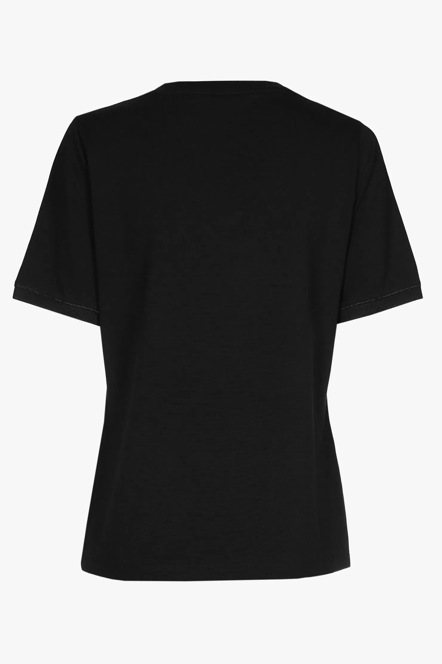 Xandres Schwarzes Kurzarm-T-Shirt mit V-Ausschnitt BLACK Clearance