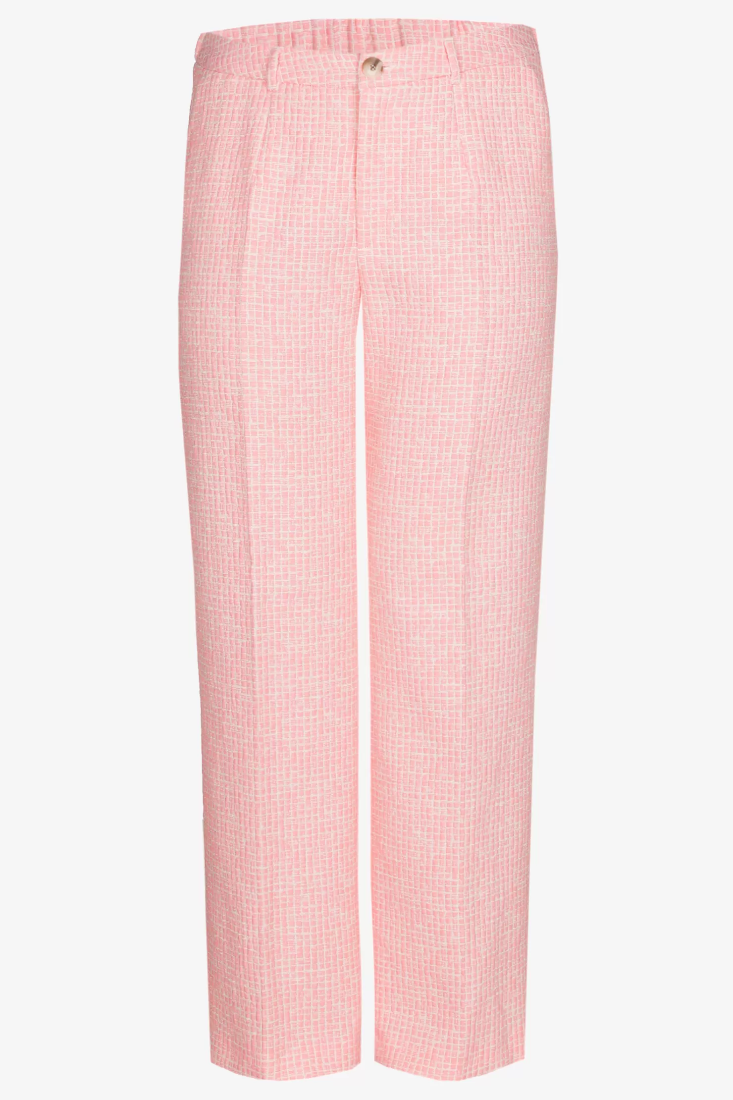 Xandres Seersucker-Hose mit weitem Bein BUBBLEGUM Best Sale