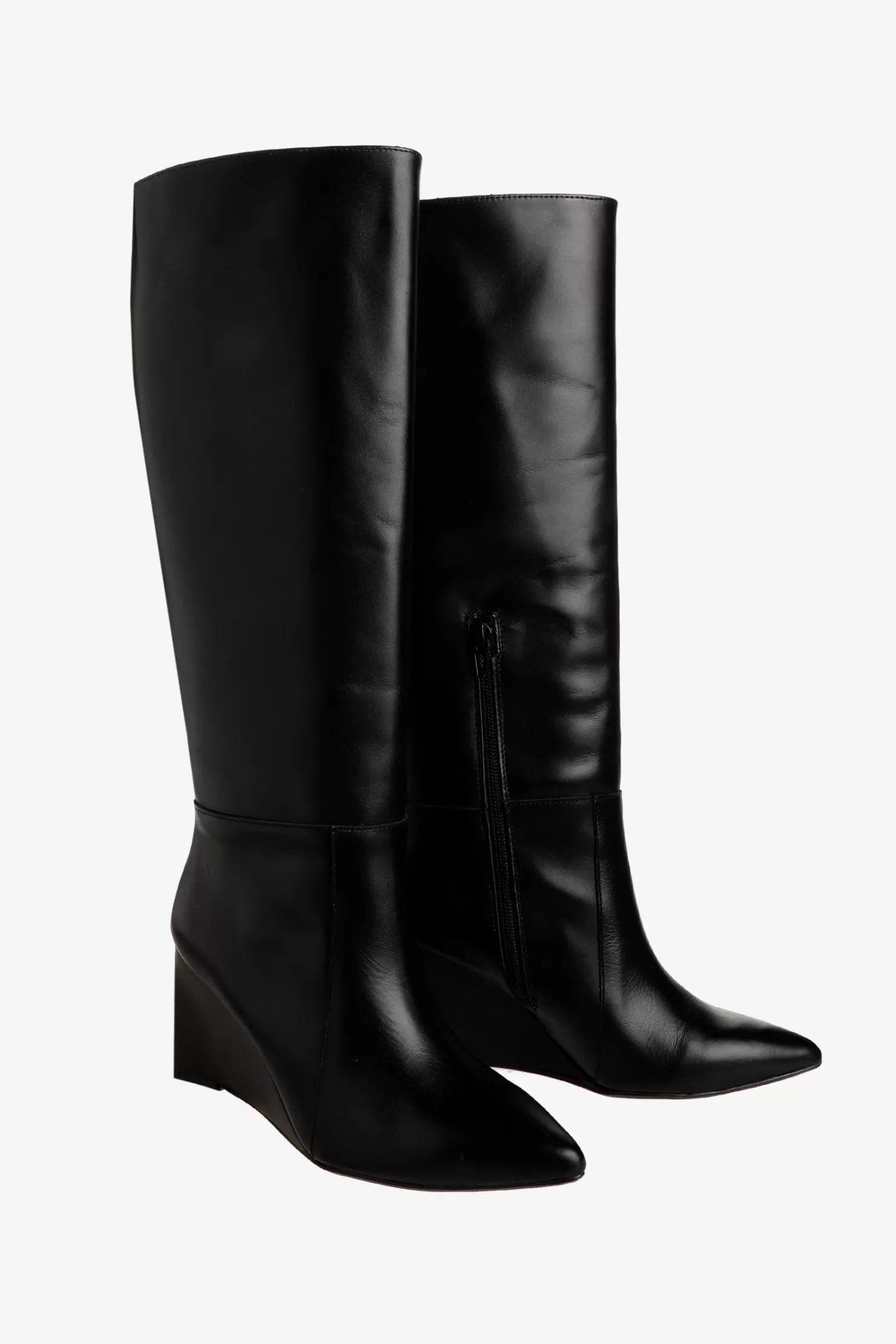 Xandres Stiefel mit Keilabsatz BLACK Discount