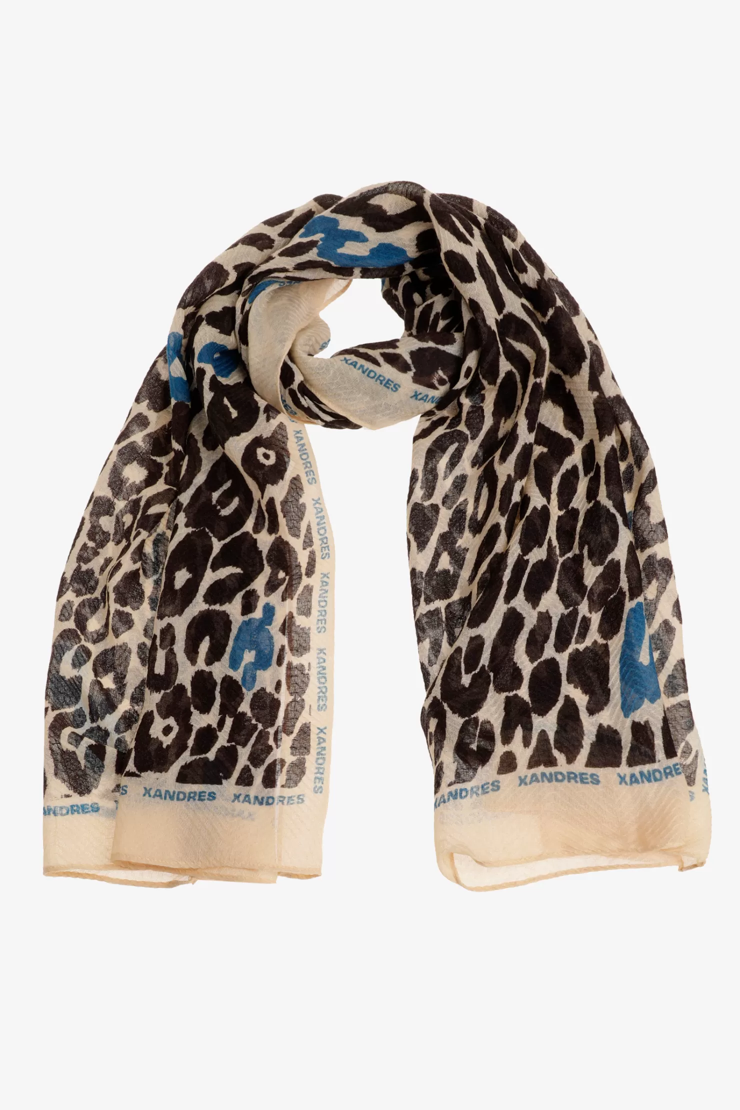 Xandres Wollschal mit Leopardenmuster AZUREBLUE Cheap